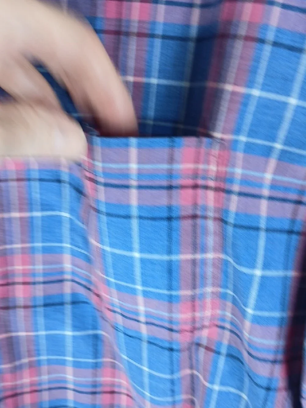 J. Crew Blue and Pink Plaid Cotton Button-Down mens Shirt